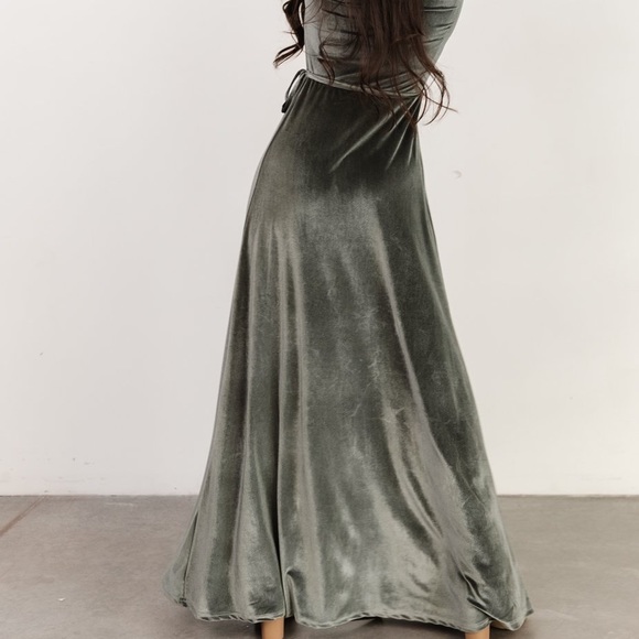 Esmerelda Velvet Wrap Maxi Dress - Picture 8 of 14